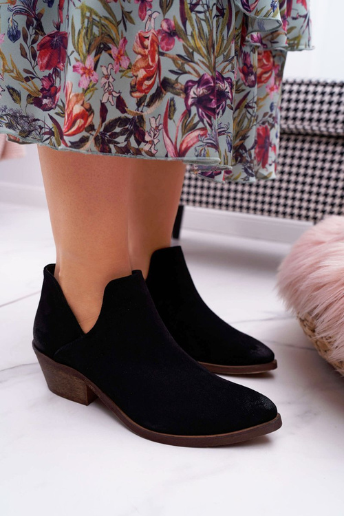 Жіночі чорні весняні шкіряні черевики Anabella