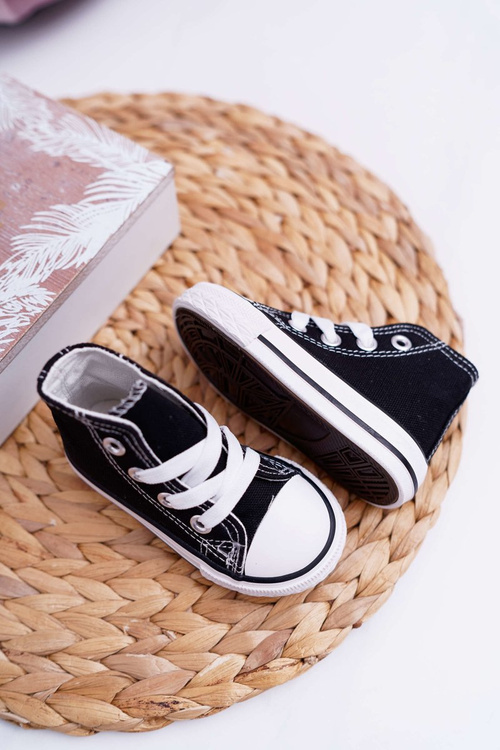 Дитячі високі кросівки чорні Filemon