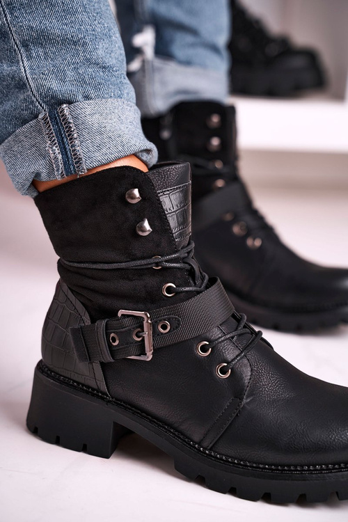 Чоботи робочі утеплені жіночі чорні міцні