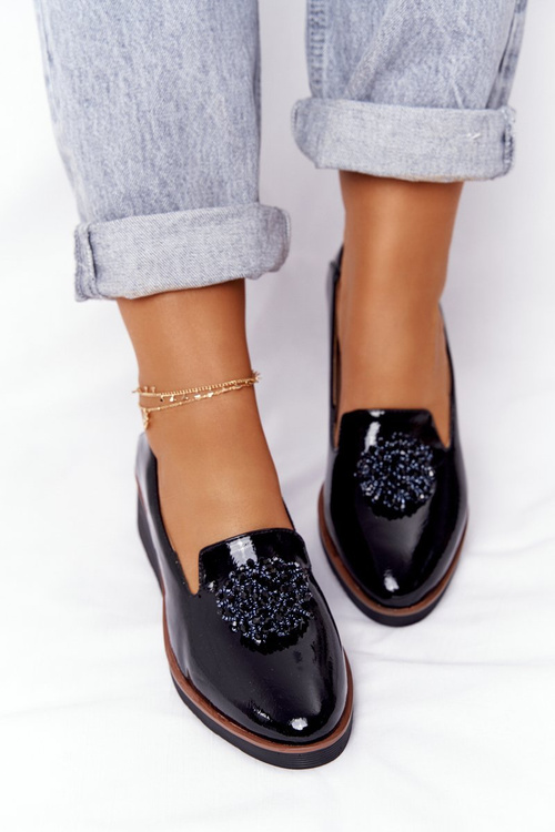 Елегантні туфлі на танкетці Vinceza 10580 Patent Black