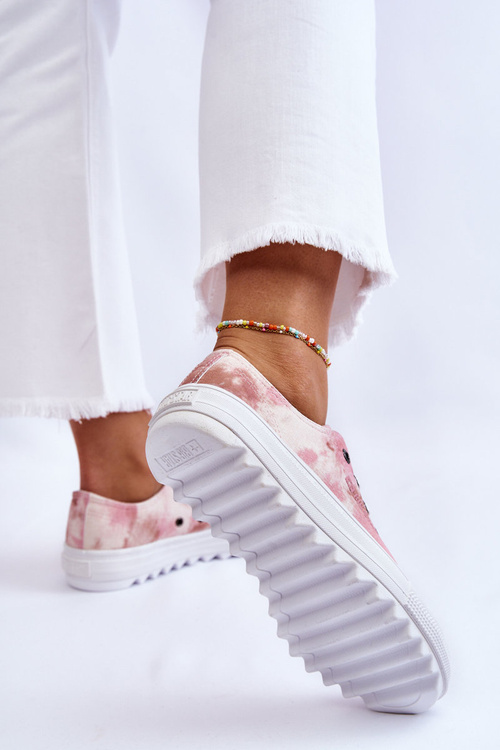 Модні низькі кросівки Big Star LL274044 Рожево-бежевий