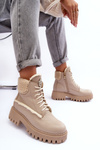 Жіночі шкіряні черевики Trapper бежеві Vergo