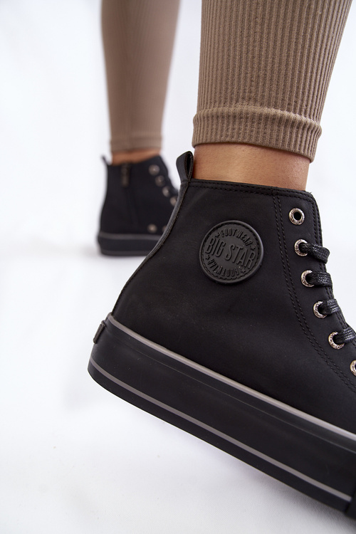Жіночі високі утеплені кросівки Big Star KK274173 Чорні