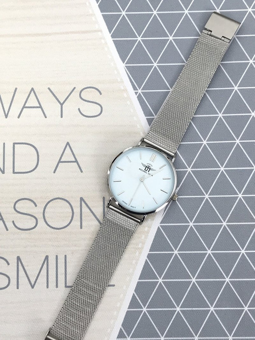 Жіночий годинник Michael John Florence Silver Blue 40 мм