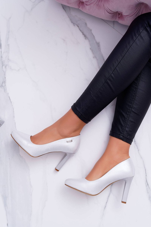 Жіночі туфлі Sergio Leone на шпильці 1457 Silver Campbell