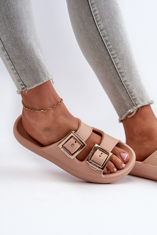 Світлі жіночі шльопанці ZAXY LL285087 Бежеві