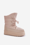 Снігові черевики на платформі на блискавці Big Star OO274885 Бежеві