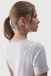 Жіноча гладка футболка з логотипом сіра 4F
