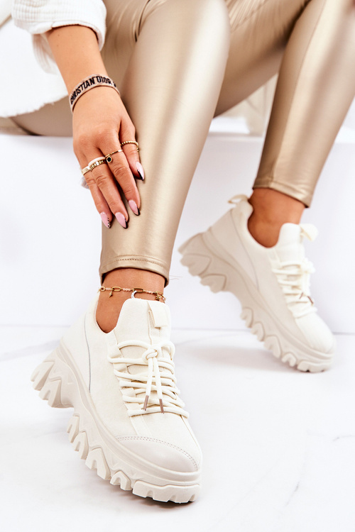 Жіноче спортивне взуття Кросівки світло-бежеві Miles