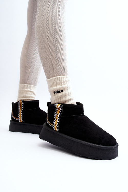 Снігові черевики на платформі з малюнком Black Udra