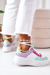 Спортивне взуття на платформі біло-фіолетовий Freedom