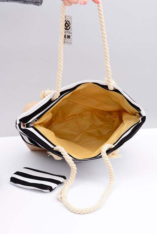 Жіноча чорна темно-синя пляжна сумочка