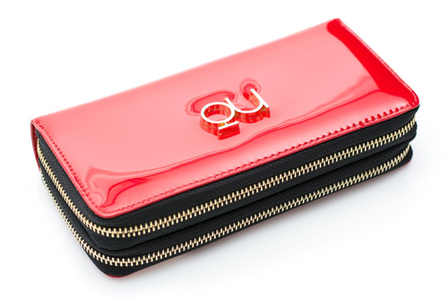 Великий жіночий червоний лакований гаманець Nobo