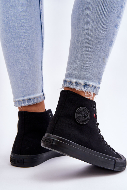 Жіночі класичні високі кросівки Big Star T274033 Чорні