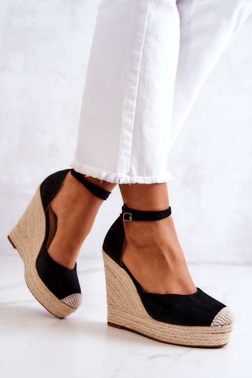 Еспадрільї на танкетці Чорні Nemeira