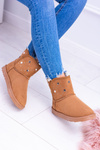 Жіночі утеплені чоботи Snow Boots Suede Camel Biggy