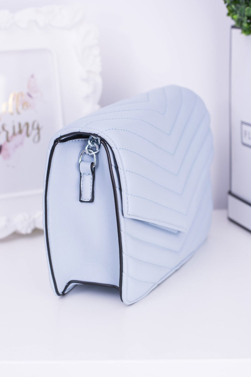 Класична стьобана синя сумочка