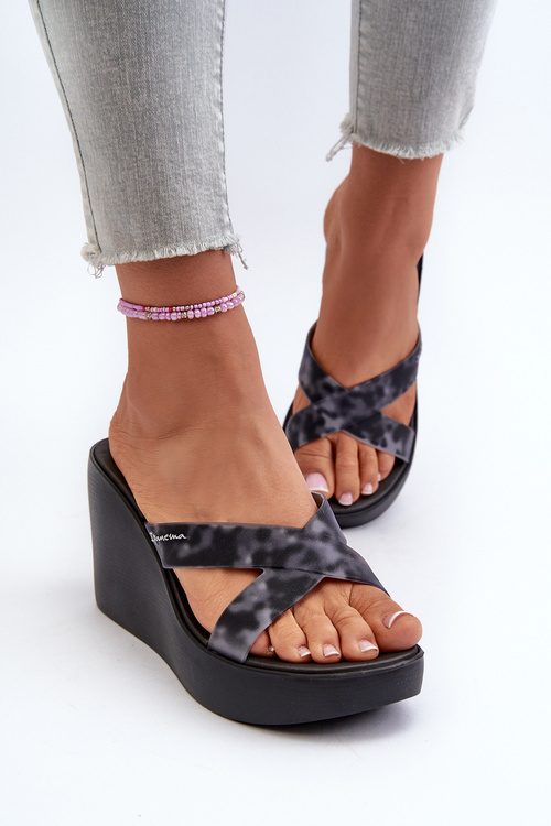 Жіночі босоніжки на танкетці 83520 Ipanema High Fashion Slide Fem Black