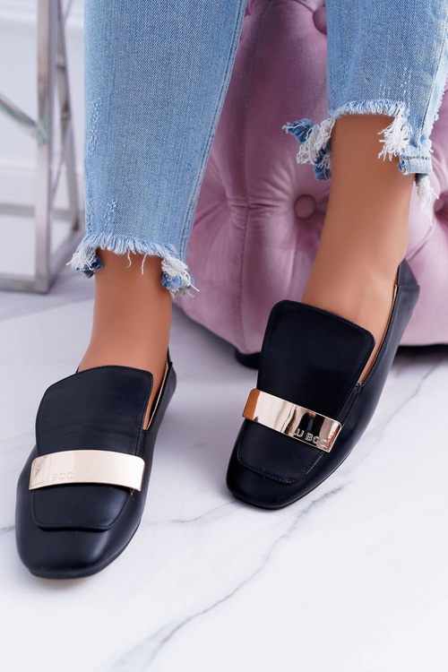 Жіночі чорні мереживні мокасини Lu Boo з Blade Harlem