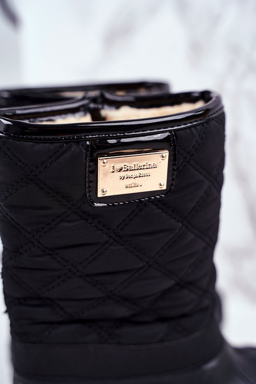 Дитячі снігові черевики теплі чорні Mussi