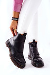 Черевики з різнокольоровою строчкою Black Milie