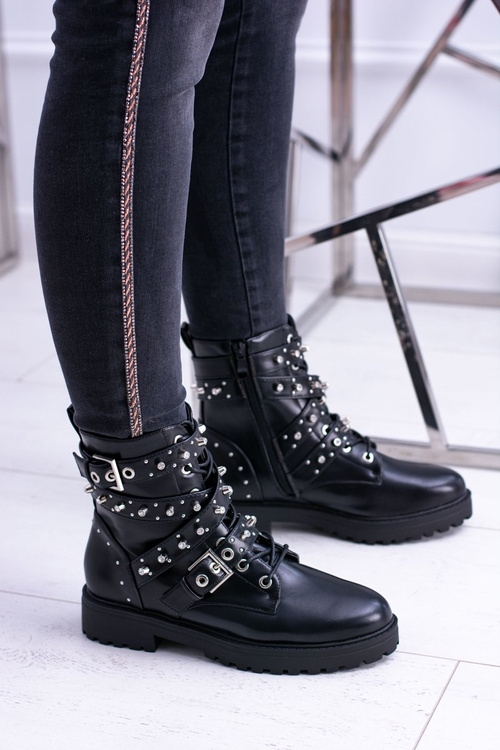 Чоботи жіночі високі чорні Trappers Albere