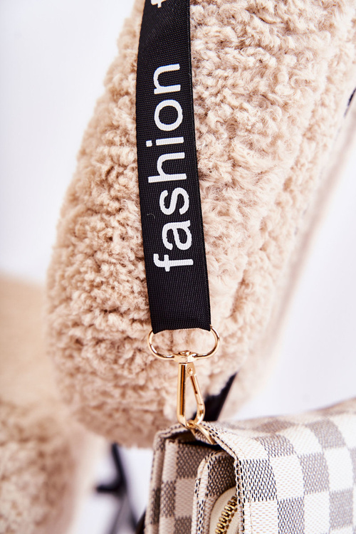 Гаманець Магніт 2в1 Картатий Бежевий Коста