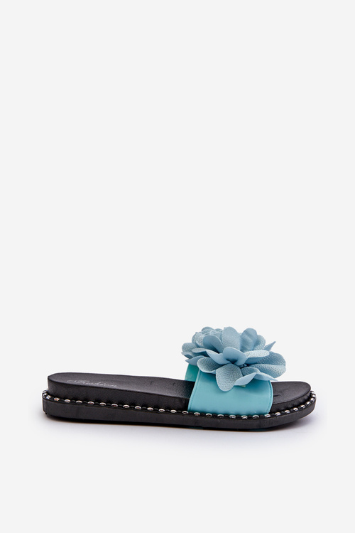 Жіночі босоніжки прикрашені квітами чорного кольору Cellanen