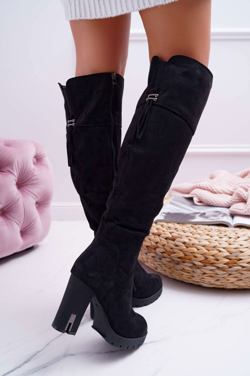 Чоботи жіночі на шпильці Замшеві Утеплені Velkor