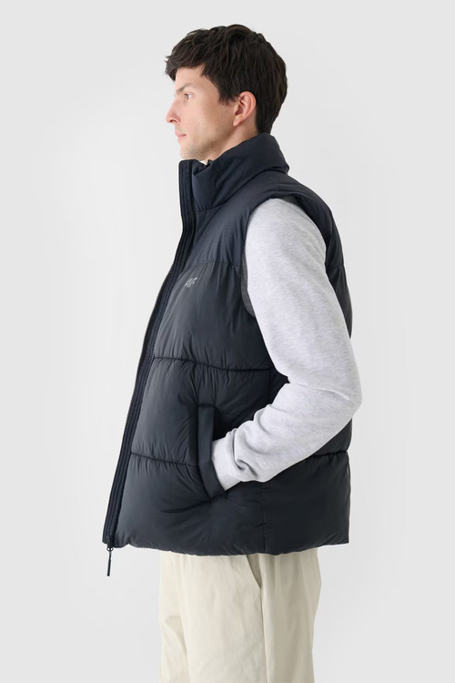 Чоловічий пуховик 4F чорний 4FWAW24TVJAM147-20S