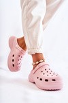 Жіночі поролонові тапочки Crocs Pink Coline
