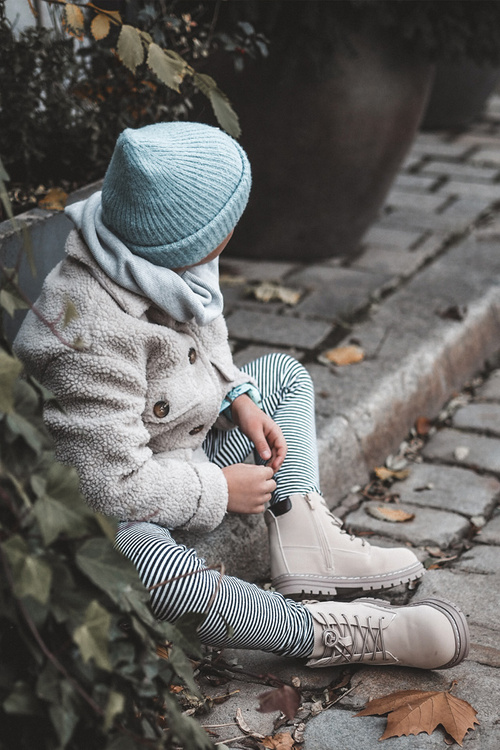 Дитячі черевики Trapper на блискавці бежеві Bansi