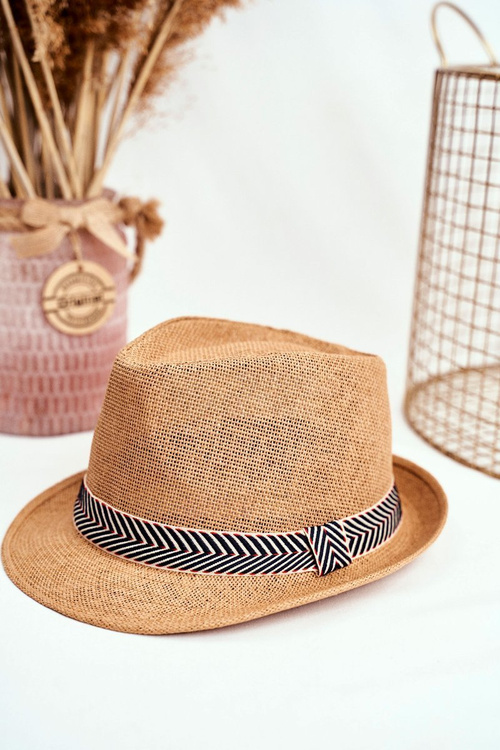 Жіноча шапка Fedora BRUNO ROSSI Camel