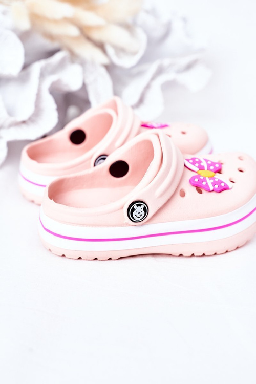 Дитячі поролонові тапочки Crocs Pink Lazy Day