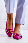 Замшеві балетки з ланцюжком Lewski Shoes 3125 Фуксія