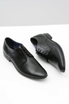 Елегантні чоловічі чорні півчеревики Gaspare Poland Leather