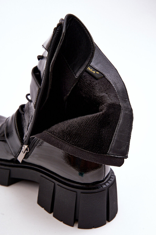 Жіночі лаковані боти Чорні SBarski MR870-61