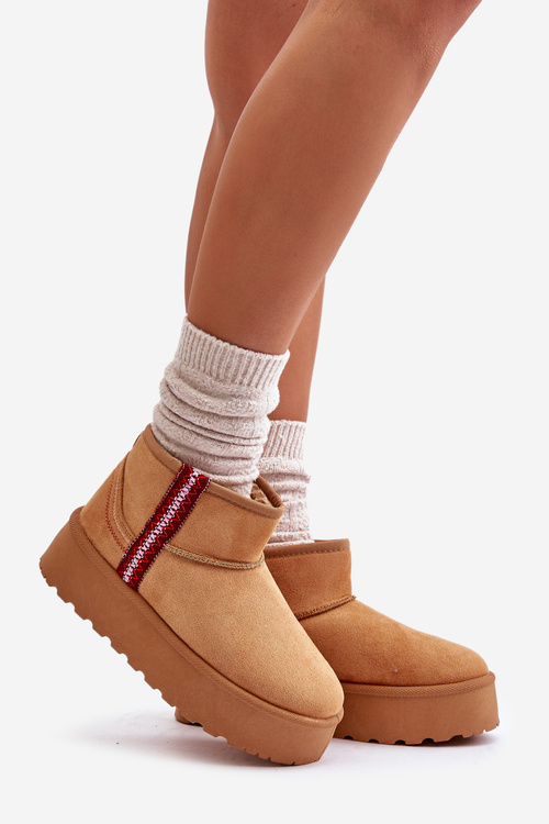 Жіночі зимові черевики на платформі утеплені Camel Lomessa