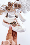 Шкіряне спортивне взуття Leopard White Trixie