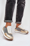 Шкіряне Спортивне Взуття Sneakers Жіноче D&A LR51-847 Золоті