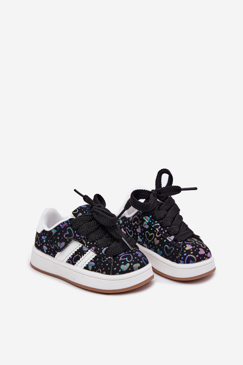 Дитячі Спортивні Кросівки З Сердечками Чорні Mirelle