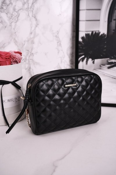 Жіночий клатч MONNARI BAG0200-M20 стьобаний чорний блискучий