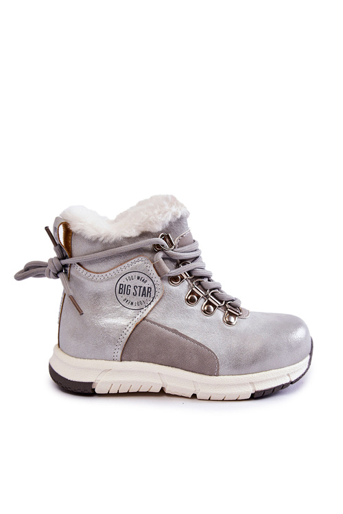 Чоботи дитячі утеплені на блискавці Big Star KK374178 Silver