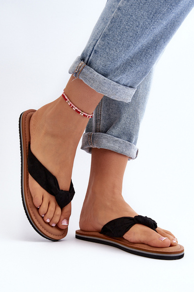 Жіночі шльопанці Big Star LL274625 Чорні