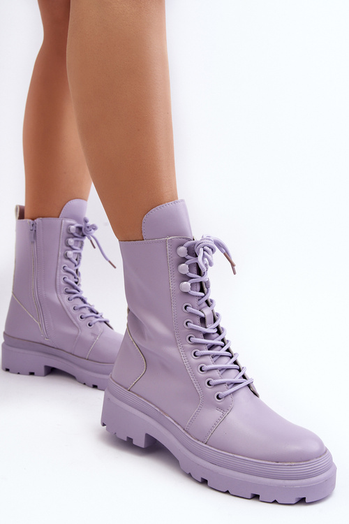 Жіночі робочі черевики Екошкіра Іран фіолетового кольору
