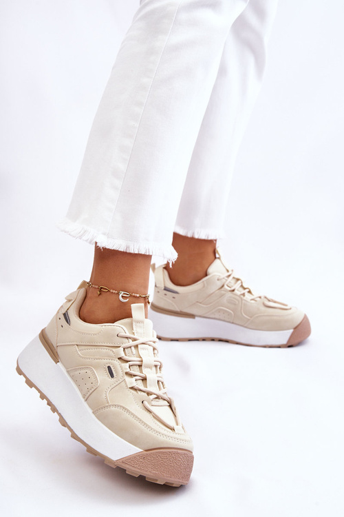 Жіноче спортивне взуття на платформі світло-бежевий Dakari