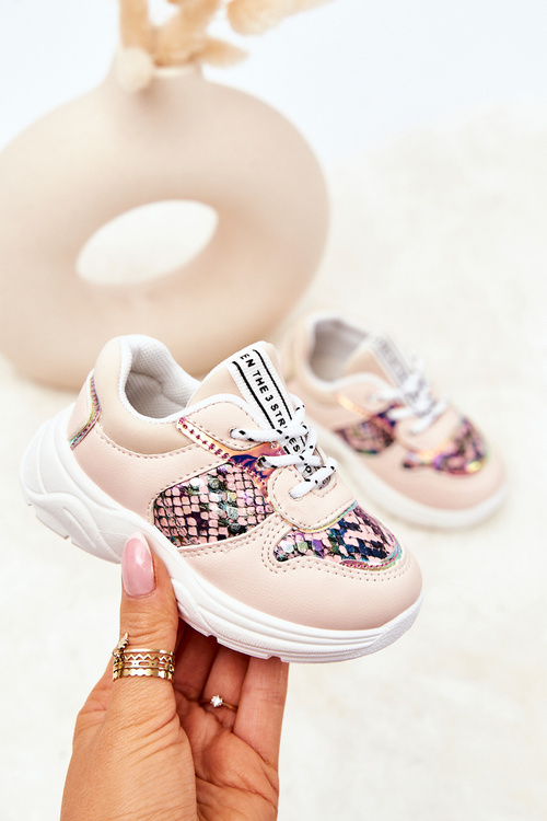 Шкіряне спортивне взуття Snakeskin Pink Gabbie