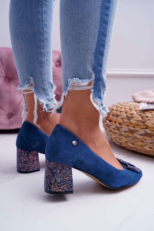 Жіночі туфлі Maciejka Suede Blue 3356A-17/00-1