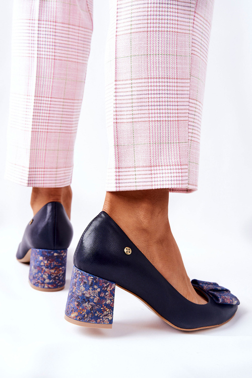 Жіночі туфлі Maciejka Suede Navy Blue 3356A-19