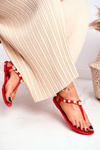 Жіночі гумові босоніжки Pearls Red Japanese Denise